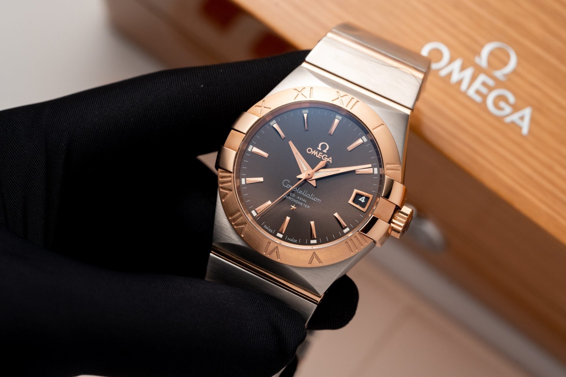 Omega Constellation Brown Dial Watch 38mm