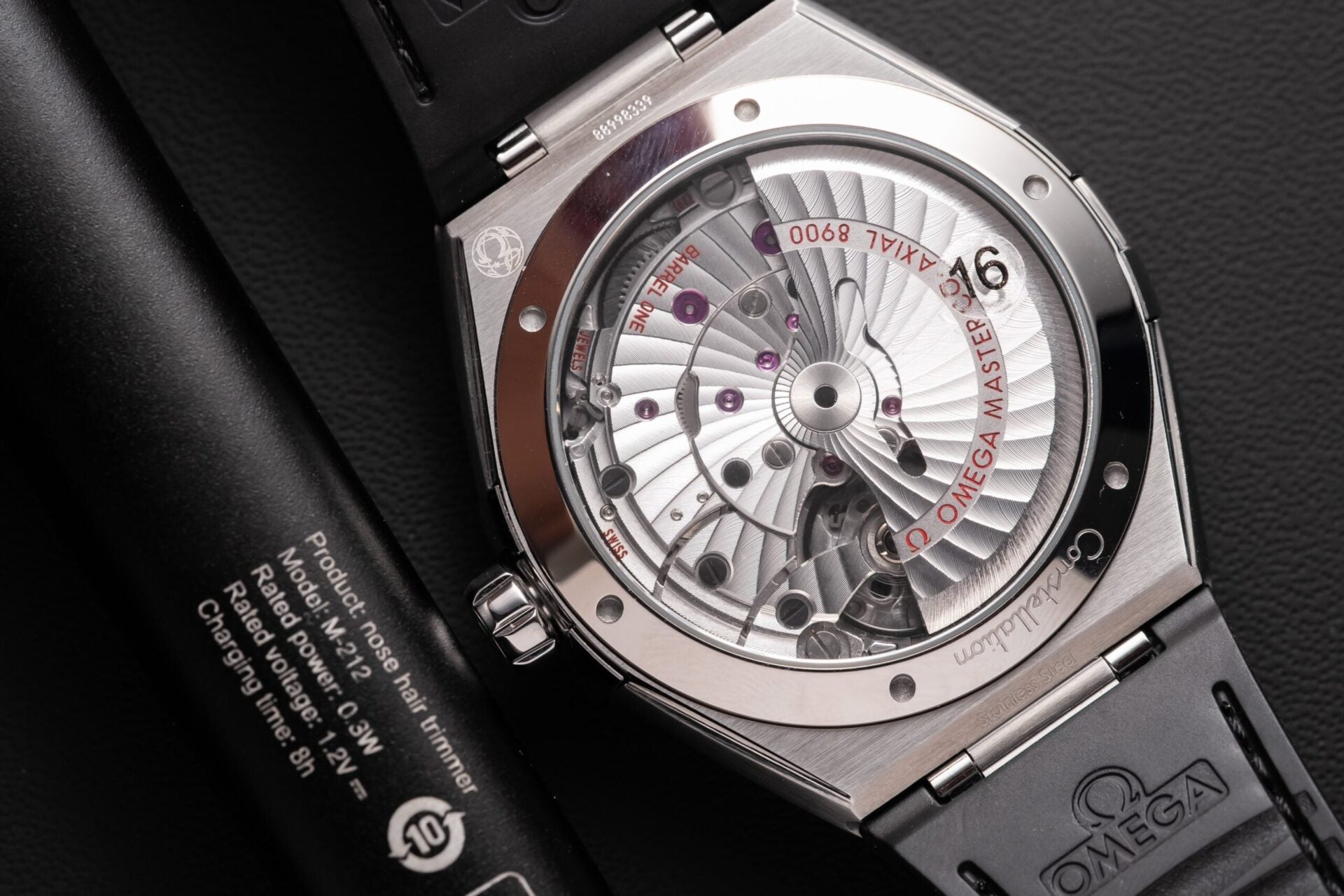 Omega Constellation Watch Black Dial Leather Strap 42mm - Image 8