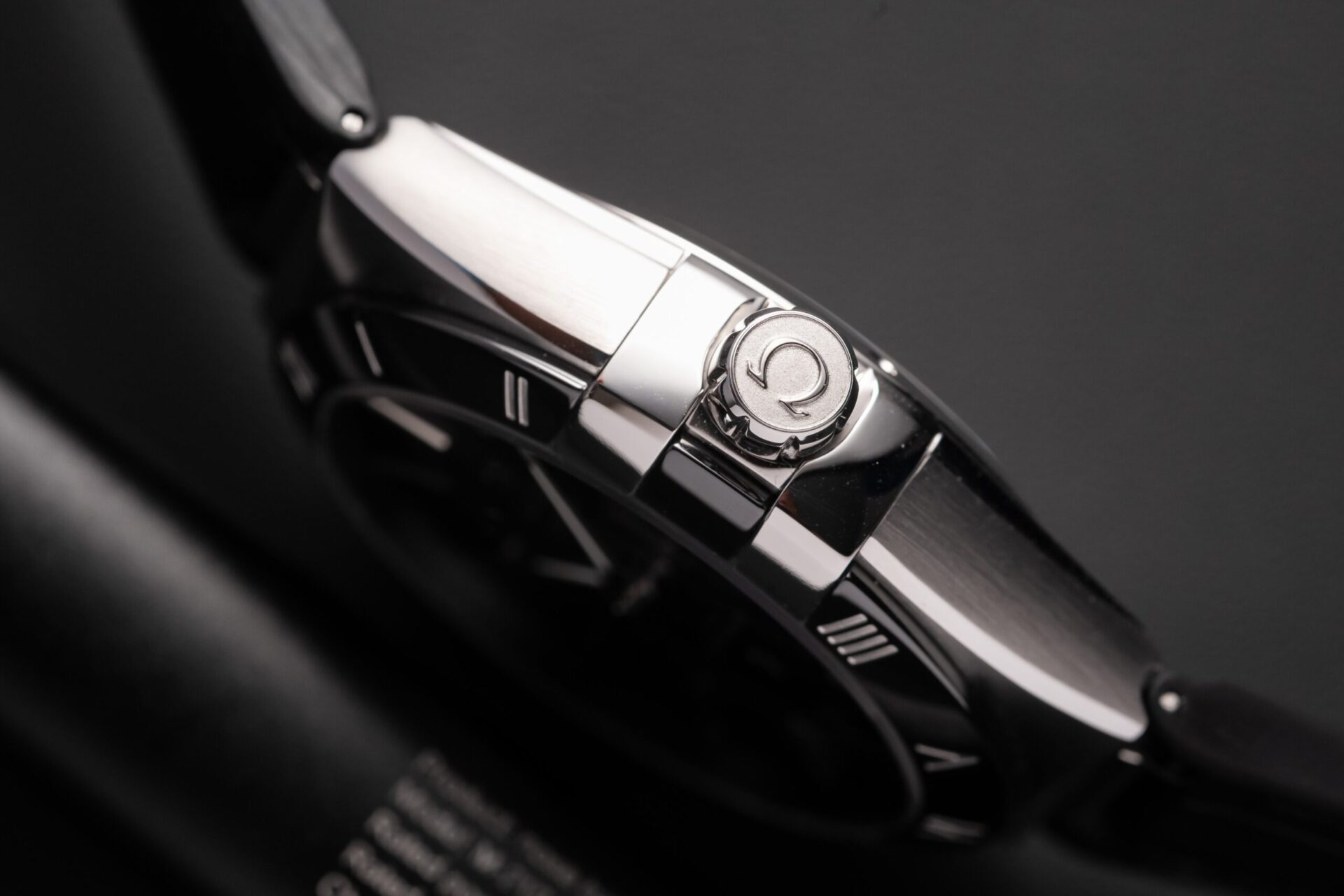 Omega Constellation Watch Black Dial Leather Strap 42mm - Image 6