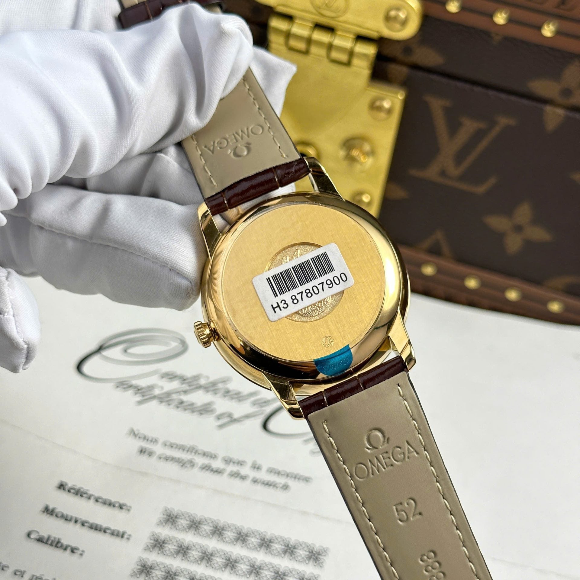 Omega De Ville Prestige Power Reserve Watch Leather Strap 39.5mm - Image 9