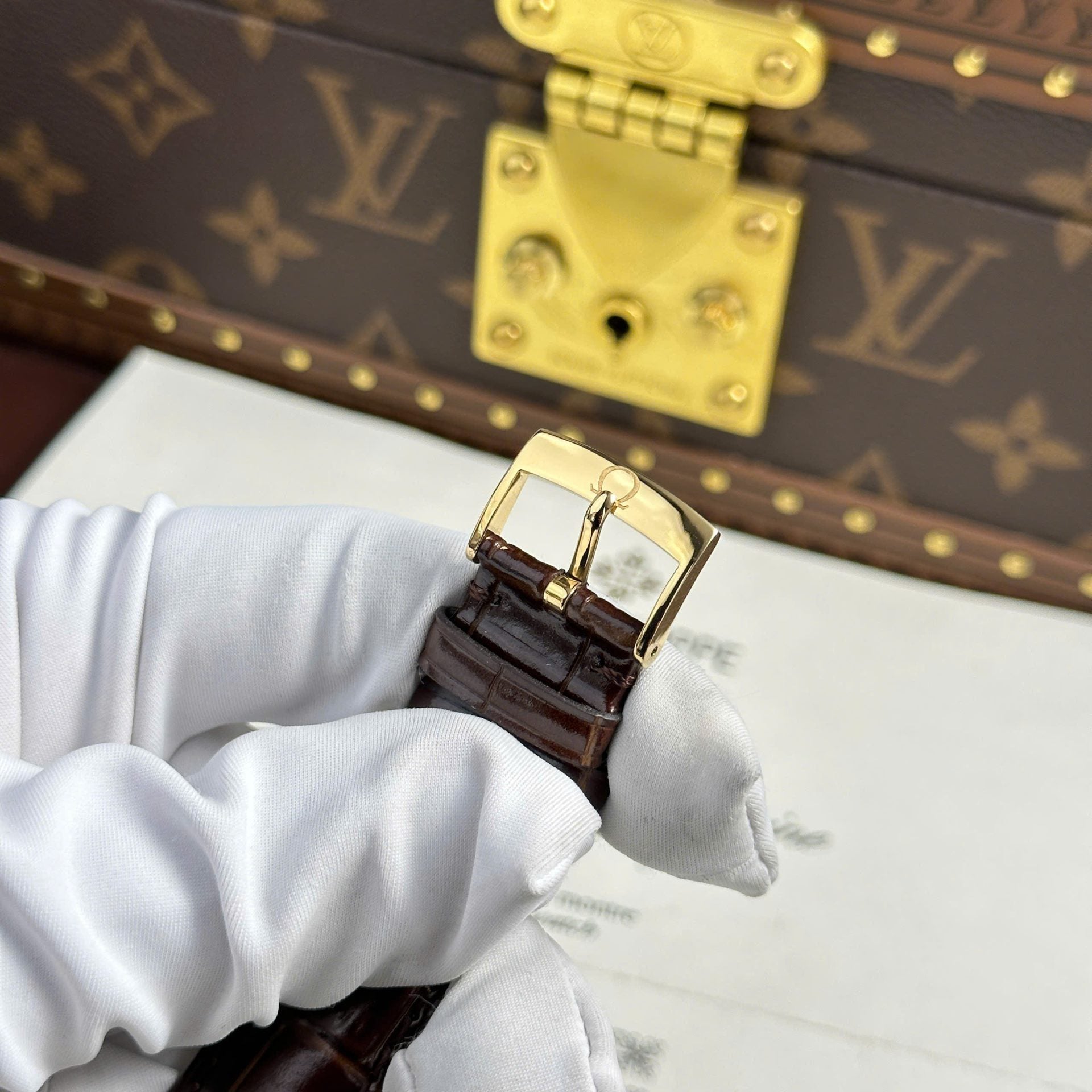 Omega De Ville Prestige Power Reserve Watch Leather Strap 39.5mm - Image 10