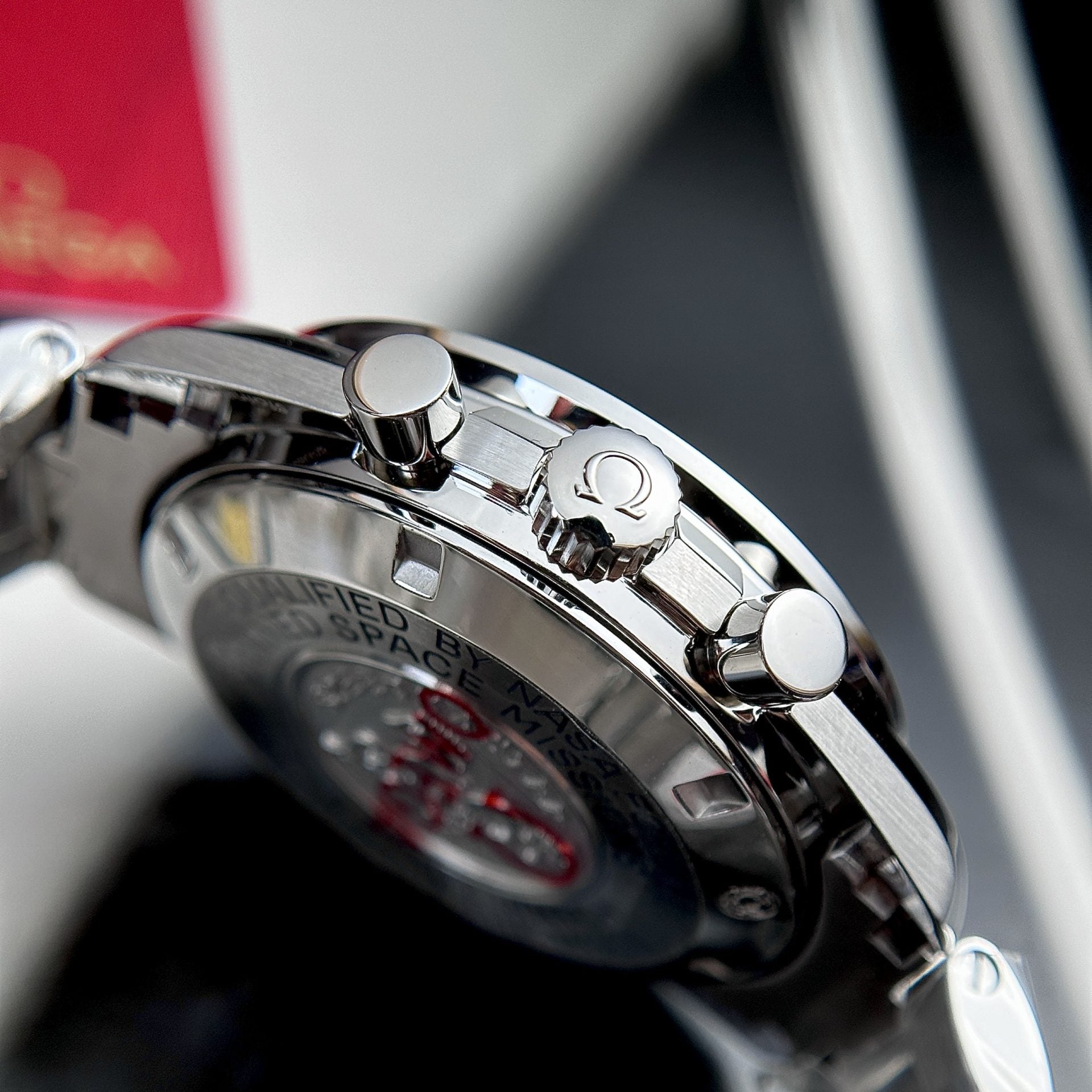 Omega Watch Speedmaster Moonwatch Black Dial Metal Wire 42mm - Image 5