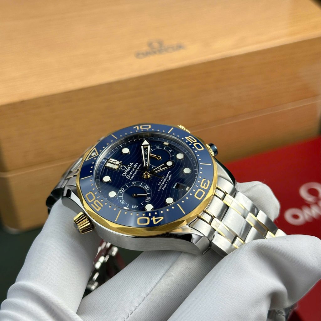 Omega Watch Seamaster Diver 300M Chronograph Dial Blue 44mm - Image 5