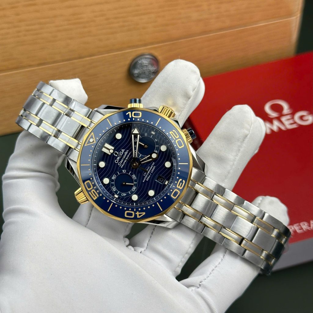 Omega Watch Seamaster Diver 300M Chronograph Dial Blue 44mm