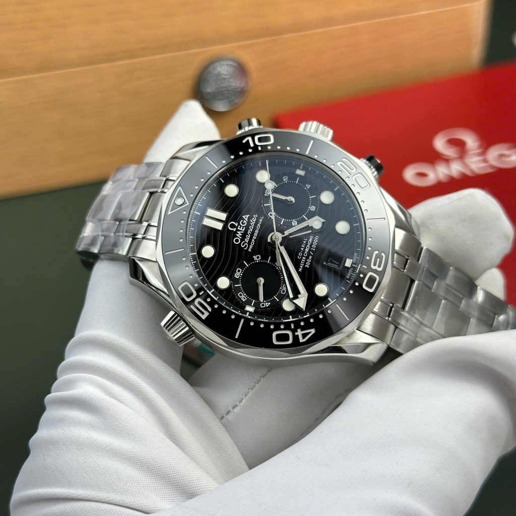Omega Watch Seamaster Diver 300M Chronograph Dial Black 44mm - Image 4