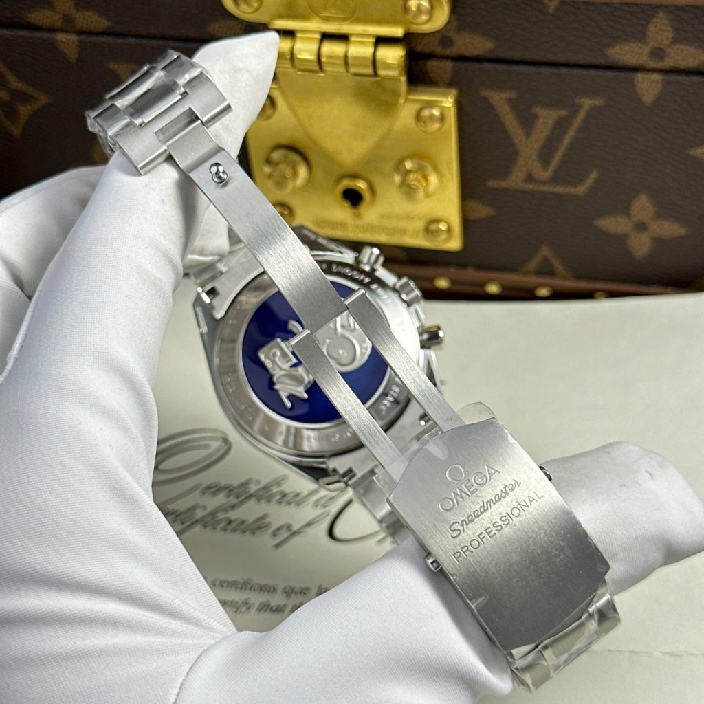 Đồng Hồ Omega Replica 11 Speedmaster Apollo 13 Silver Snoopy Dây Kim Loại Xưởng OM 42mm (2)