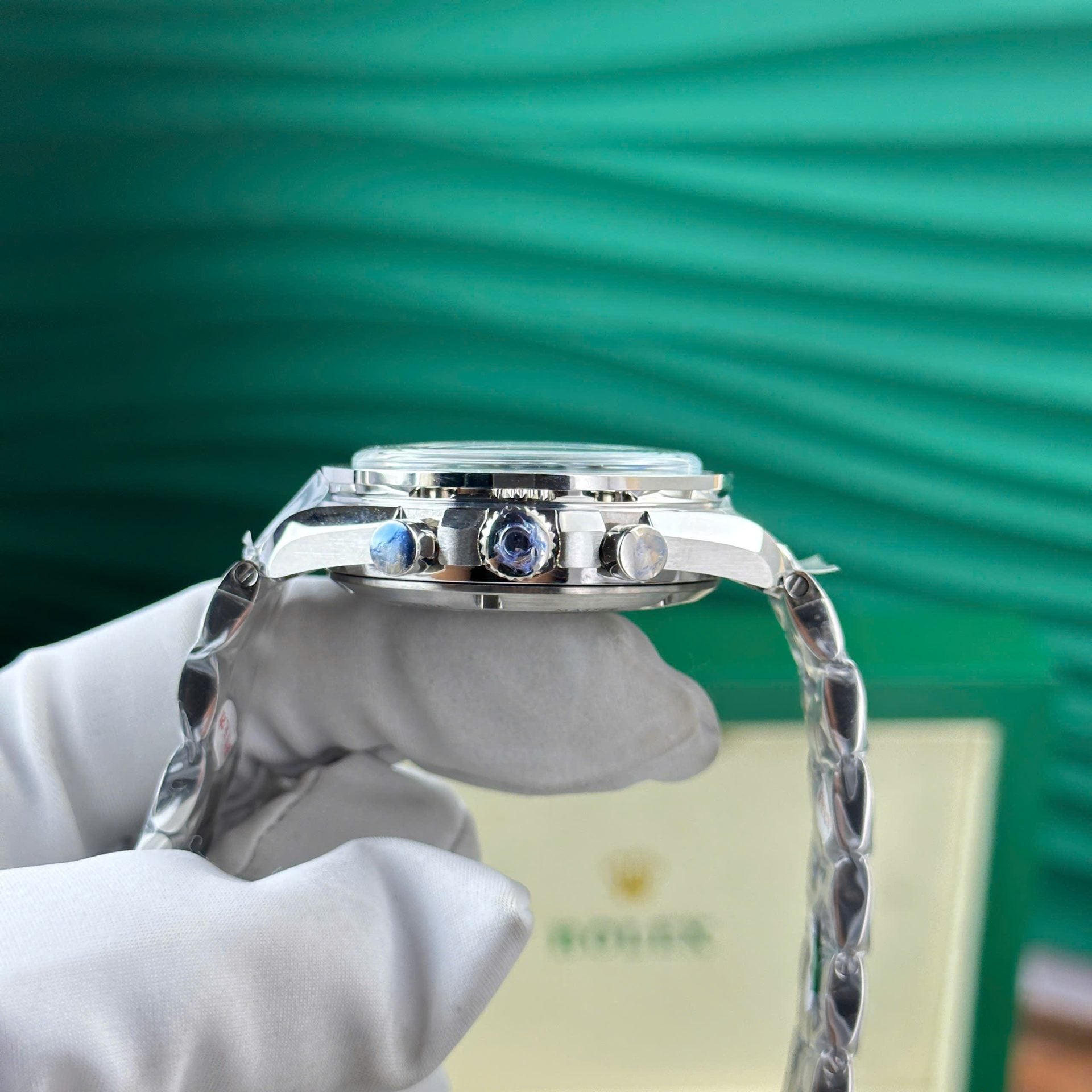 Omega Speedmaster Moonwatch Chronograph Watch Silver Dial Ceramic Bezel 42mm - Image 4