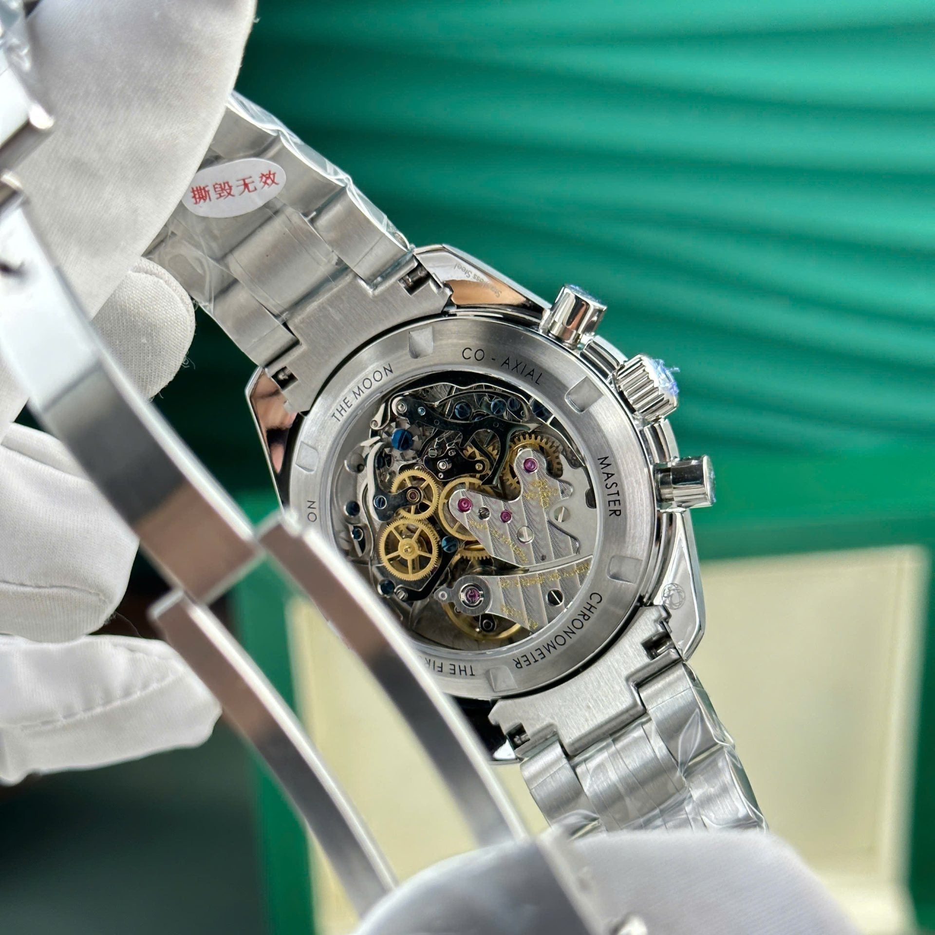 Omega Speedmaster Moonwatch Chronograph Watch Silver Dial Ceramic Bezel 42mm - Image 7