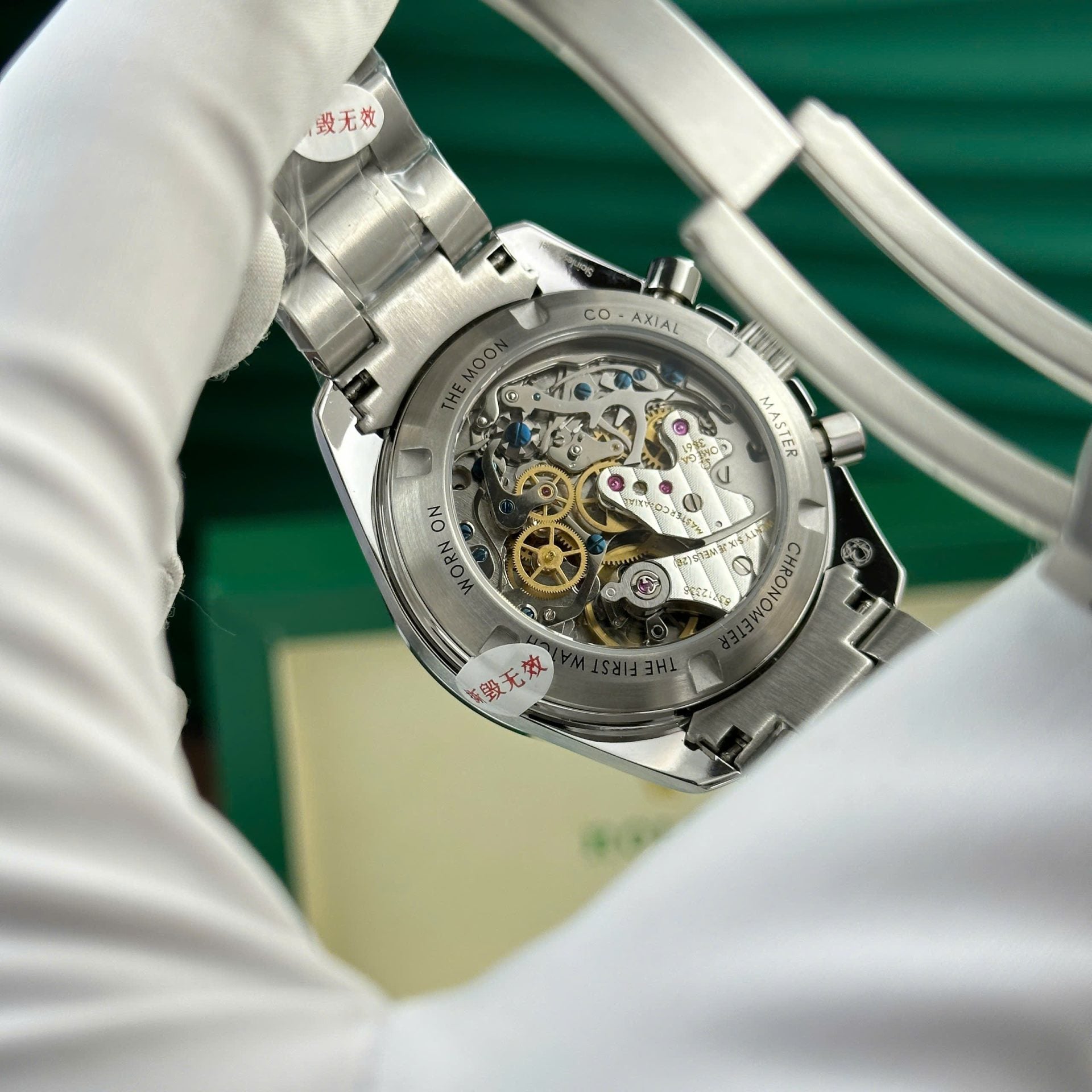 Omega Speedmaster Moonwatch Chronograph Watch Silver Dial Ceramic Bezel 42mm - Image 6