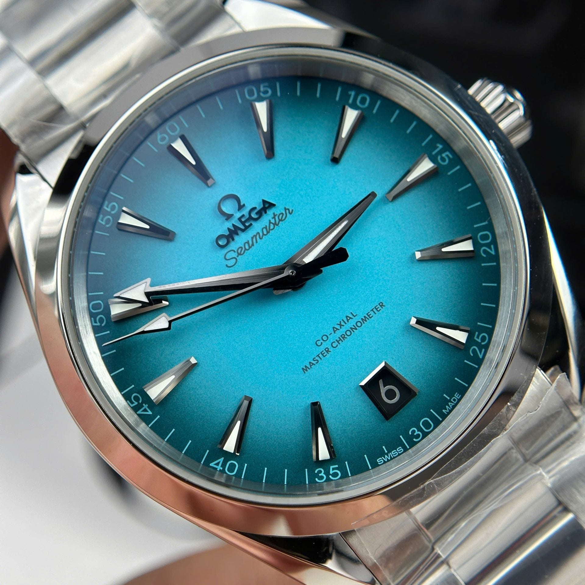 Omega Seamaster Co-Axial Watch Blue Dial Automatic 41mm - Image 4
