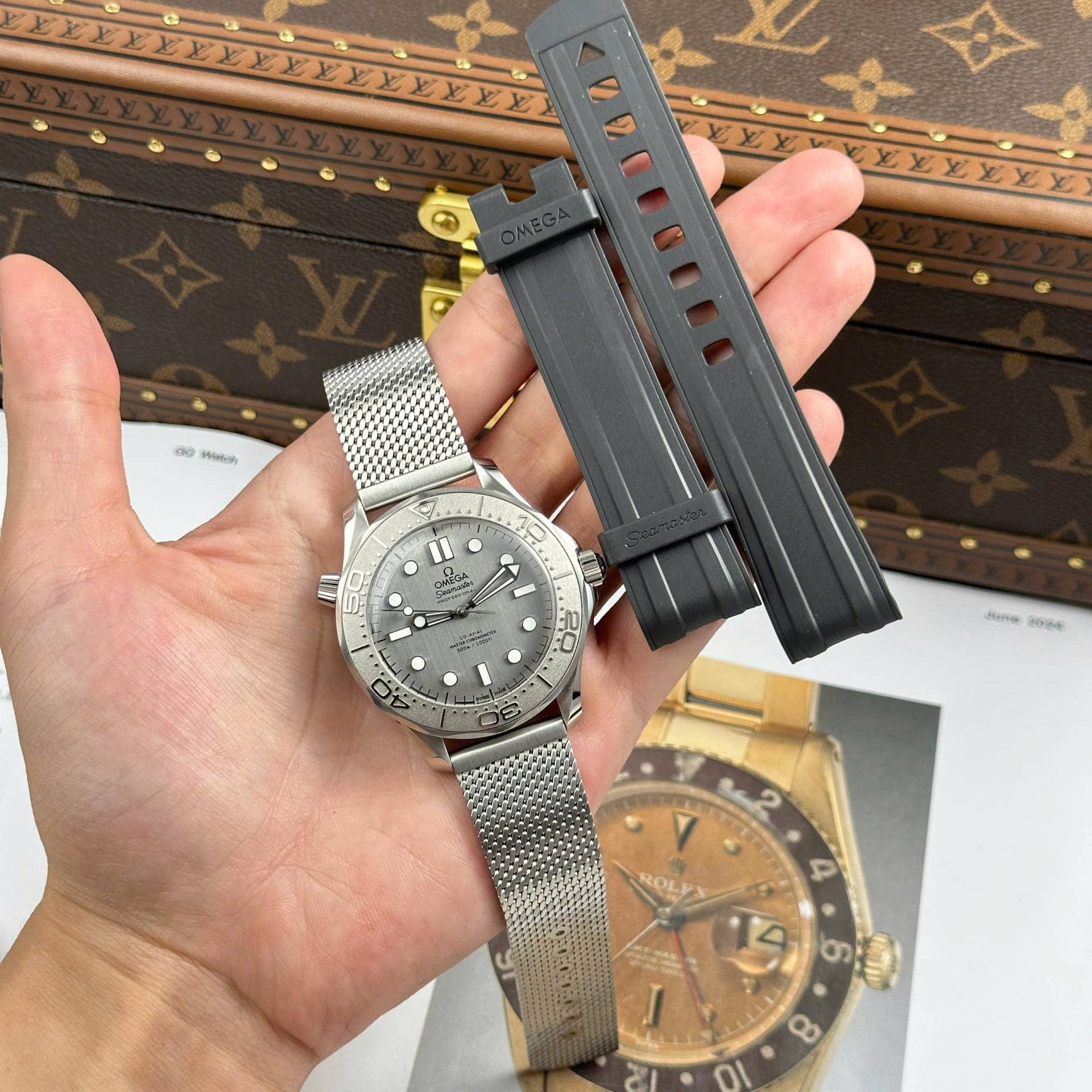 Omega Seamaster Diver 300m Watch Gray Dial 42mm