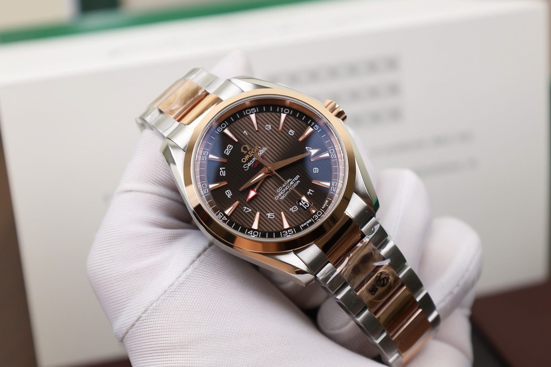 Omega Seamaster Watch Chocolate Dial 41.5mm