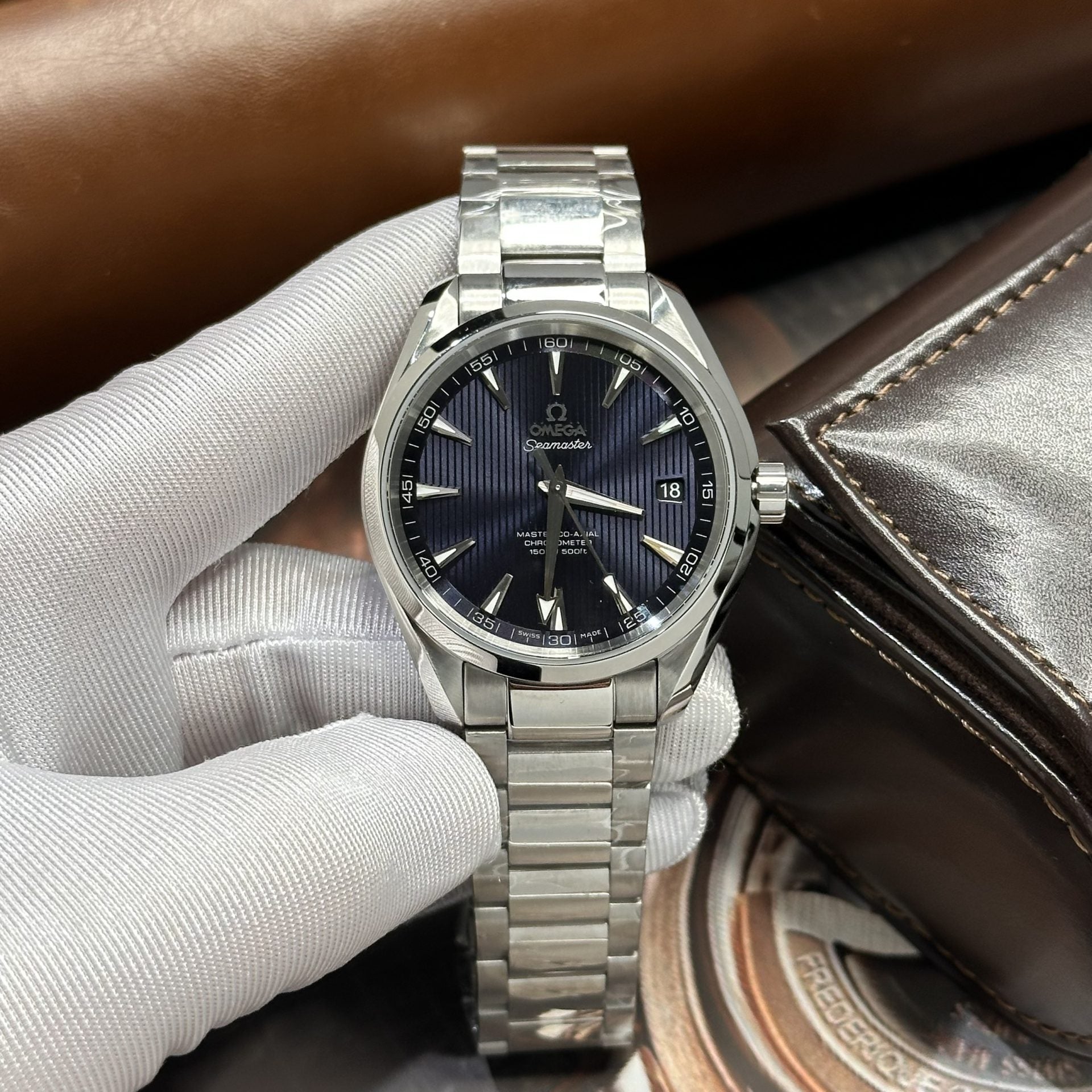 Omega Seamaster Watch Blue Dial 41mm