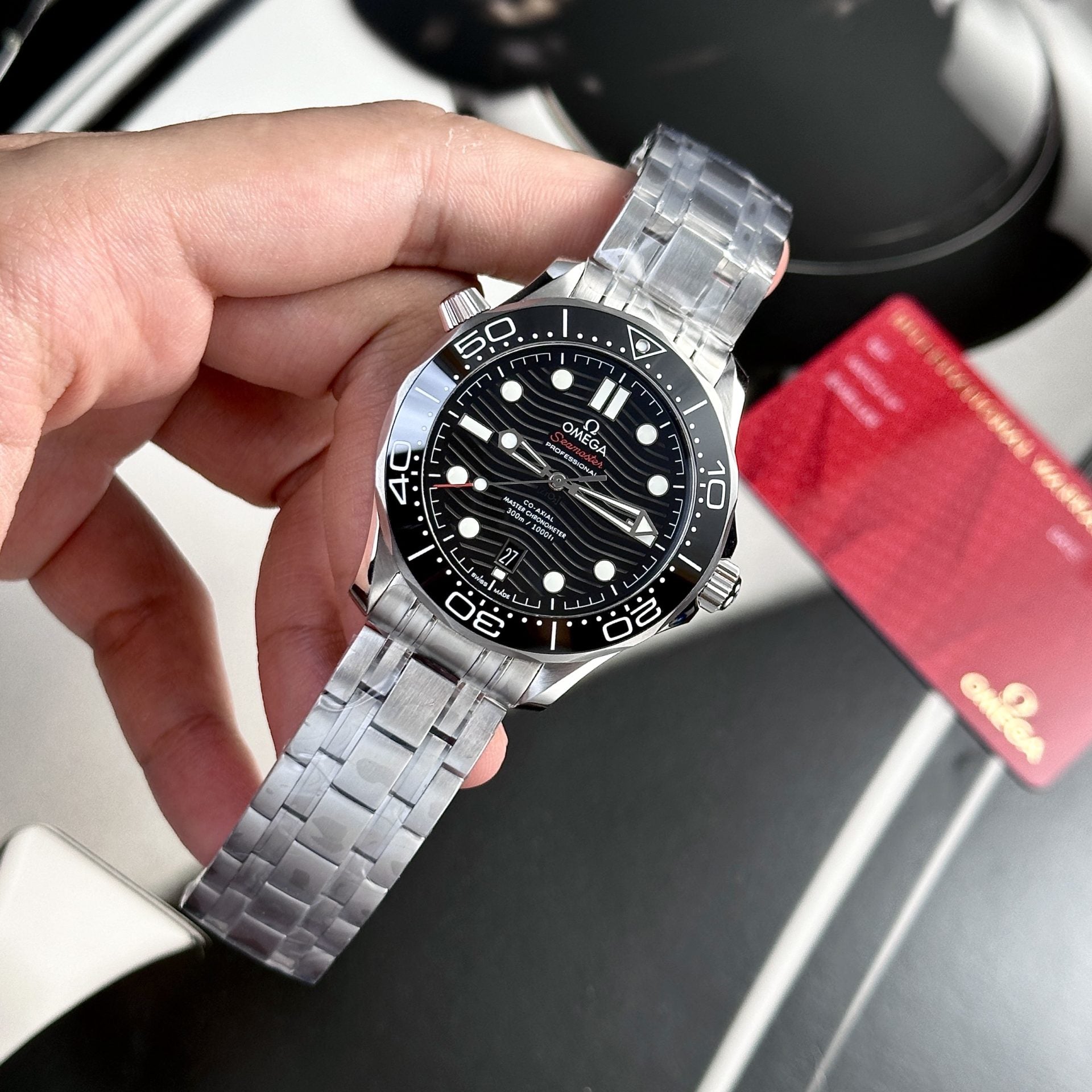 Omega Seamaster Diver 300m Co-Axial Watch Black Dial 42mm - Image 2