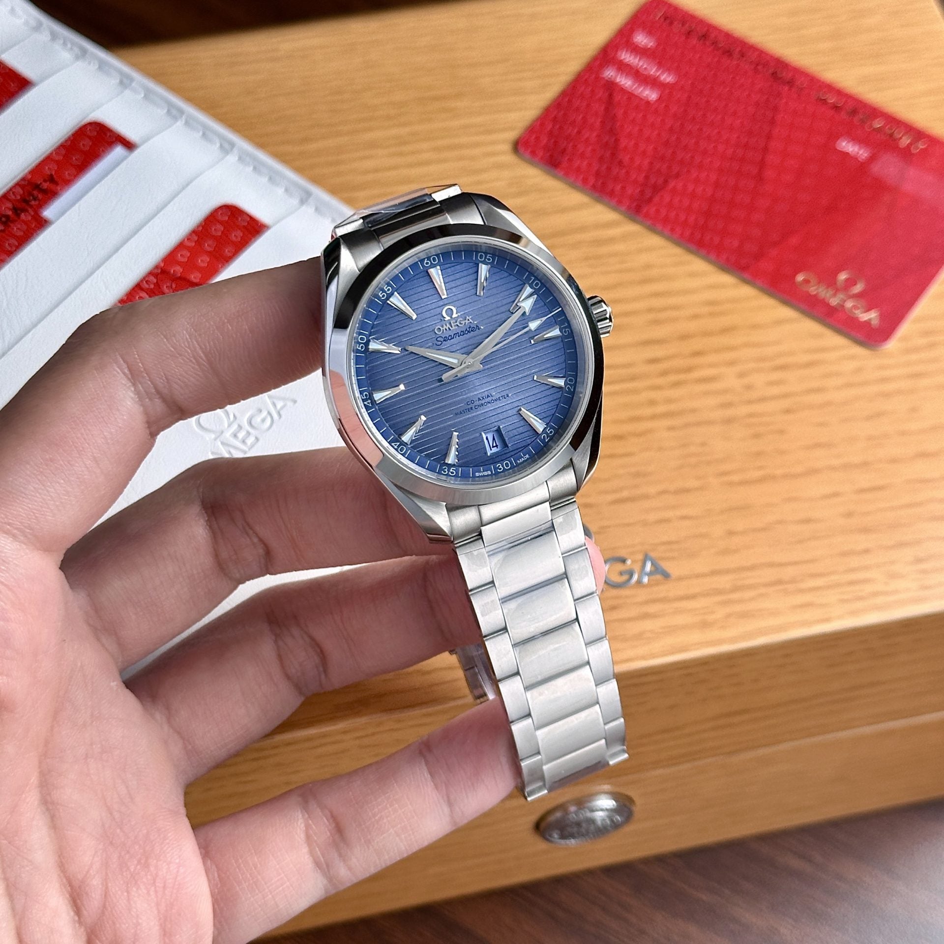 Omega Seamaster Summer Blue Dial Watch 41mm