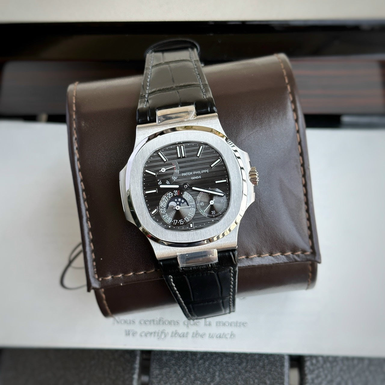Patek Philippe 5712 Watch Grey Dial 40mm