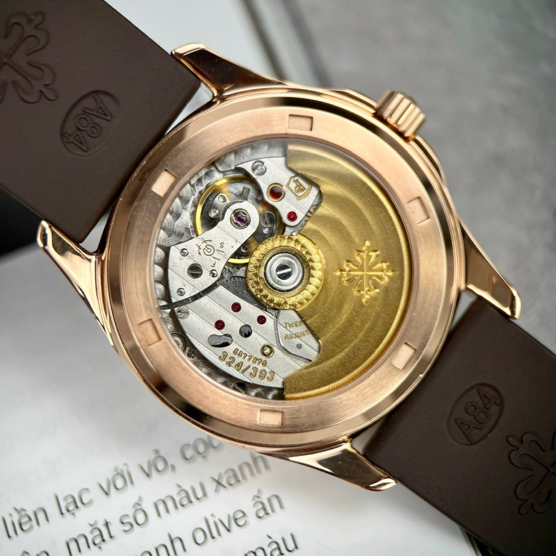 Patek Philippe Aquanaut 5062 Watch Gold Wrapped Moissanite 35.6mm - Image 7