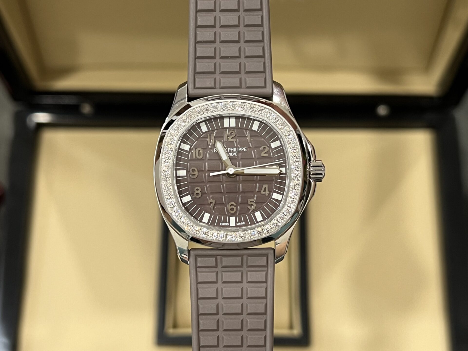 Patek Philippe Aquanaut 5067A Watch Grey With Stone Bezel 35.6mm