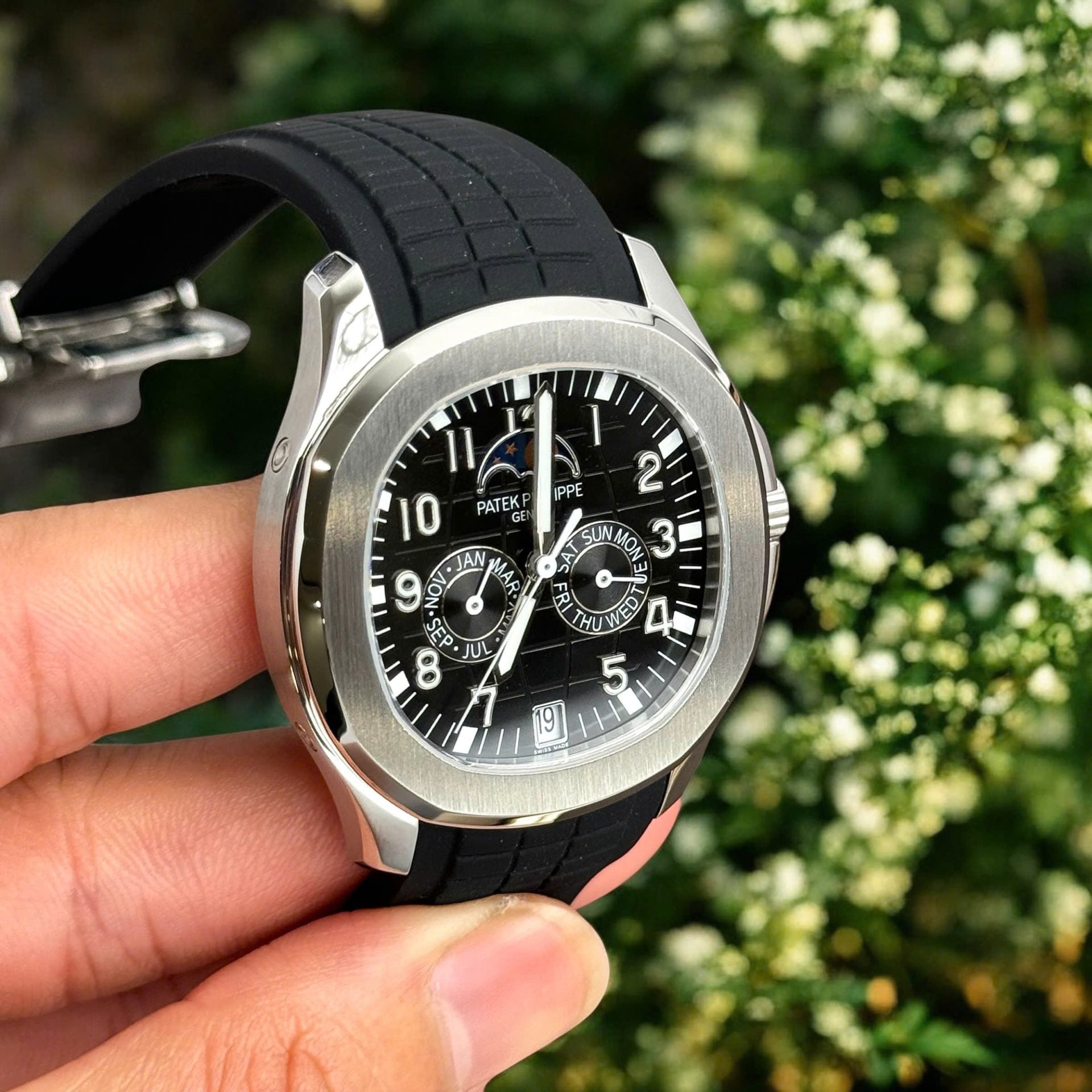 Patek Philippe Aquanaut 5261 Watch Black Rubber Strap 40mm - Image 3