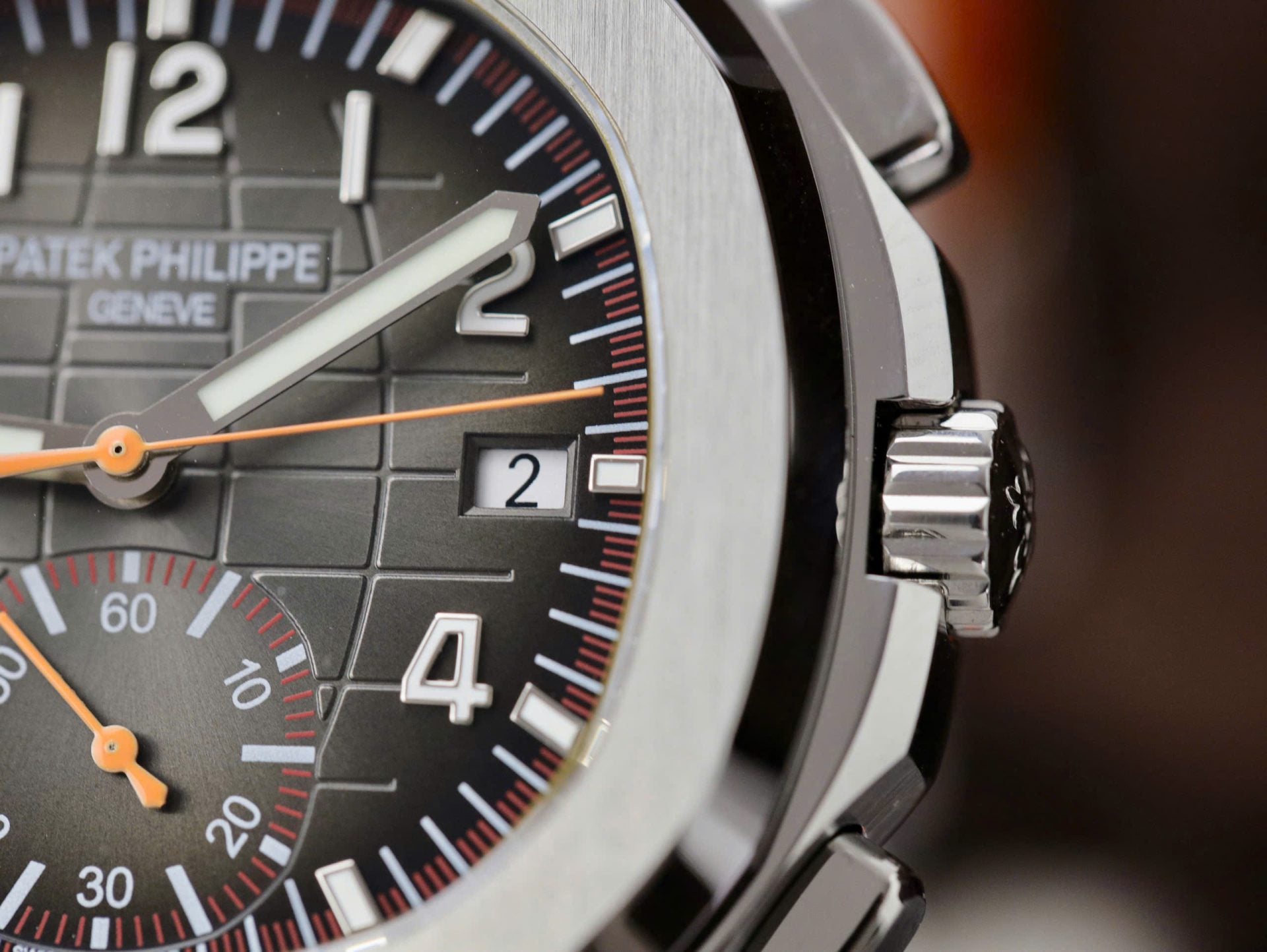 Patek Philippe Aquanaut 5968A Watch Orange Rubber Strap 42.2mm - Image 5