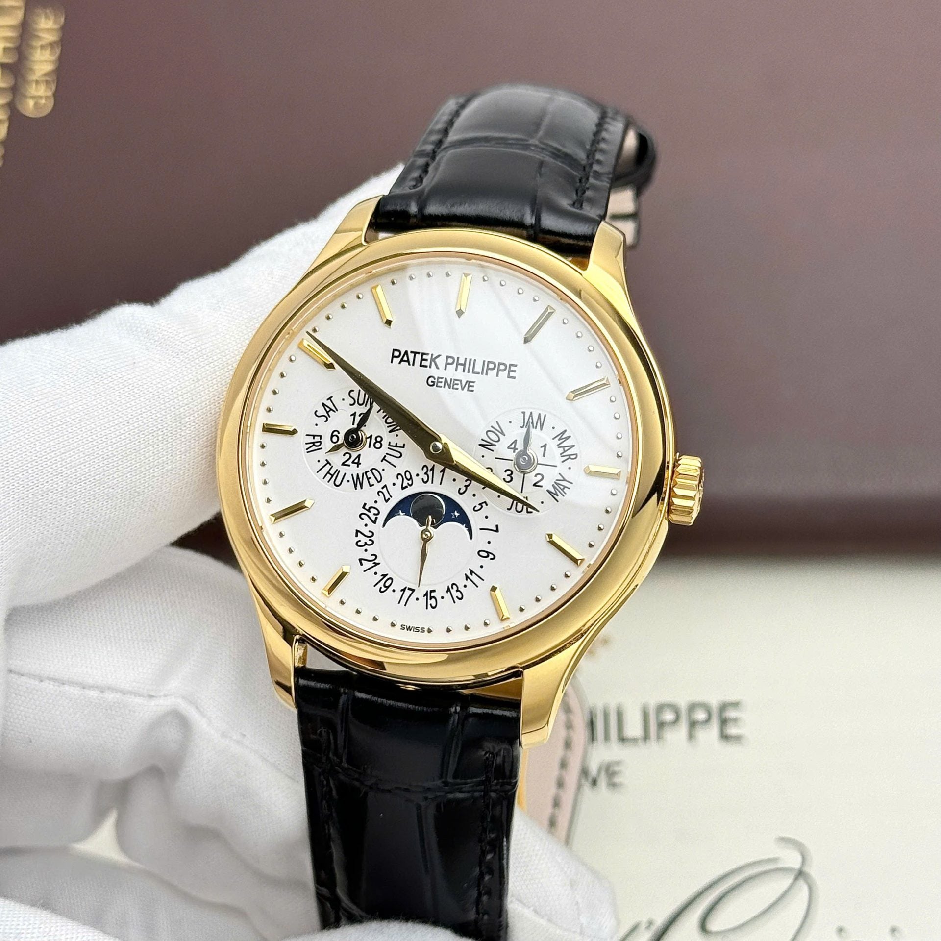 Patek Philippe Grand Complications 5327 Yellow Watch White Dial 40mm - Image 3