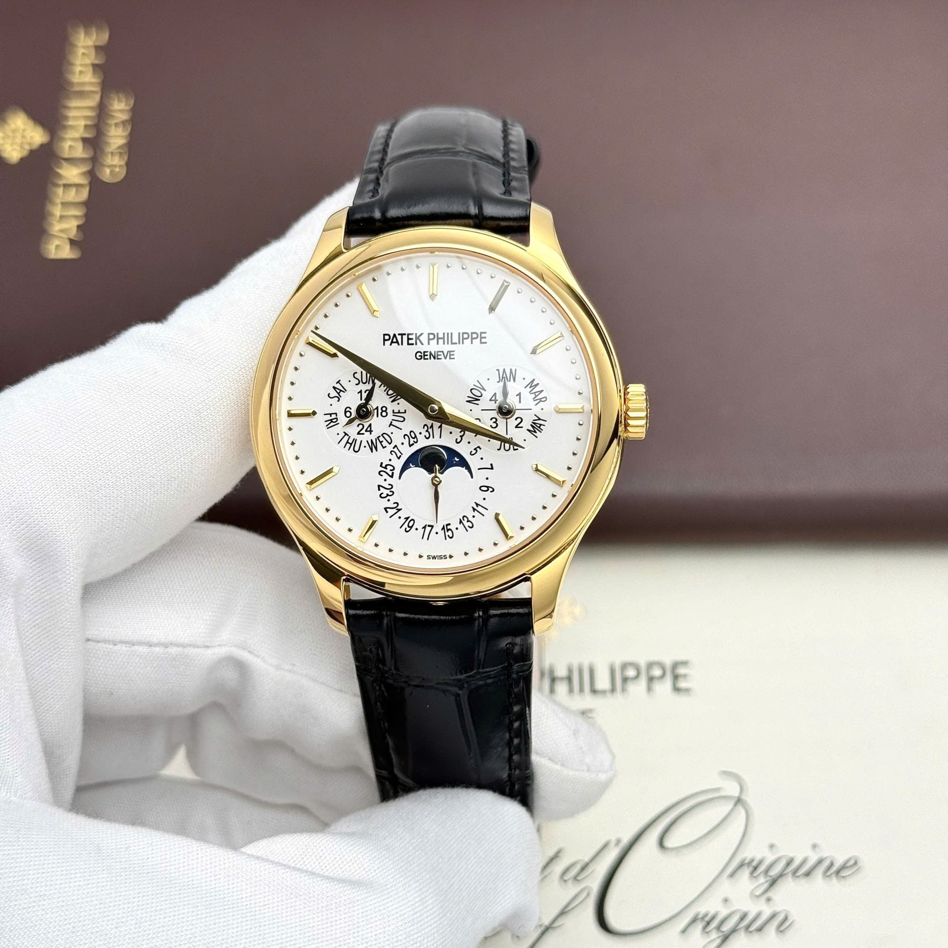 Patek Philippe Grand Complications 5327 Yellow Watch White Dial 40mm