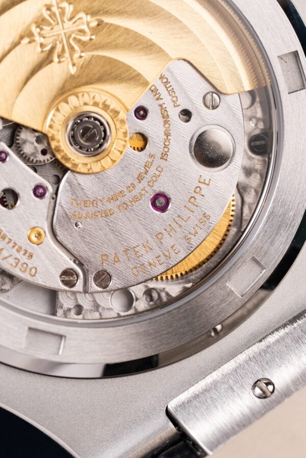Patek Philippe Nautilus 5711 Watch Gray Dial Leather Strap 40mm - Image 10