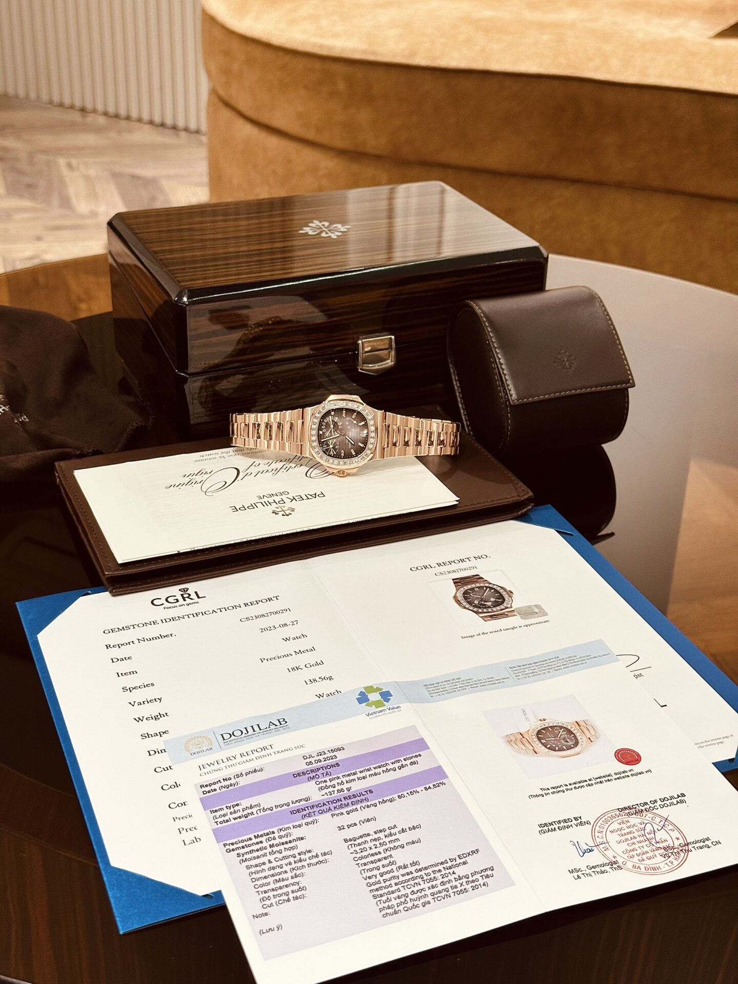 Patek Philippe Nautilus 5724 Watch Gold Wrapped Diamond Moissanite 40mm - Image 2