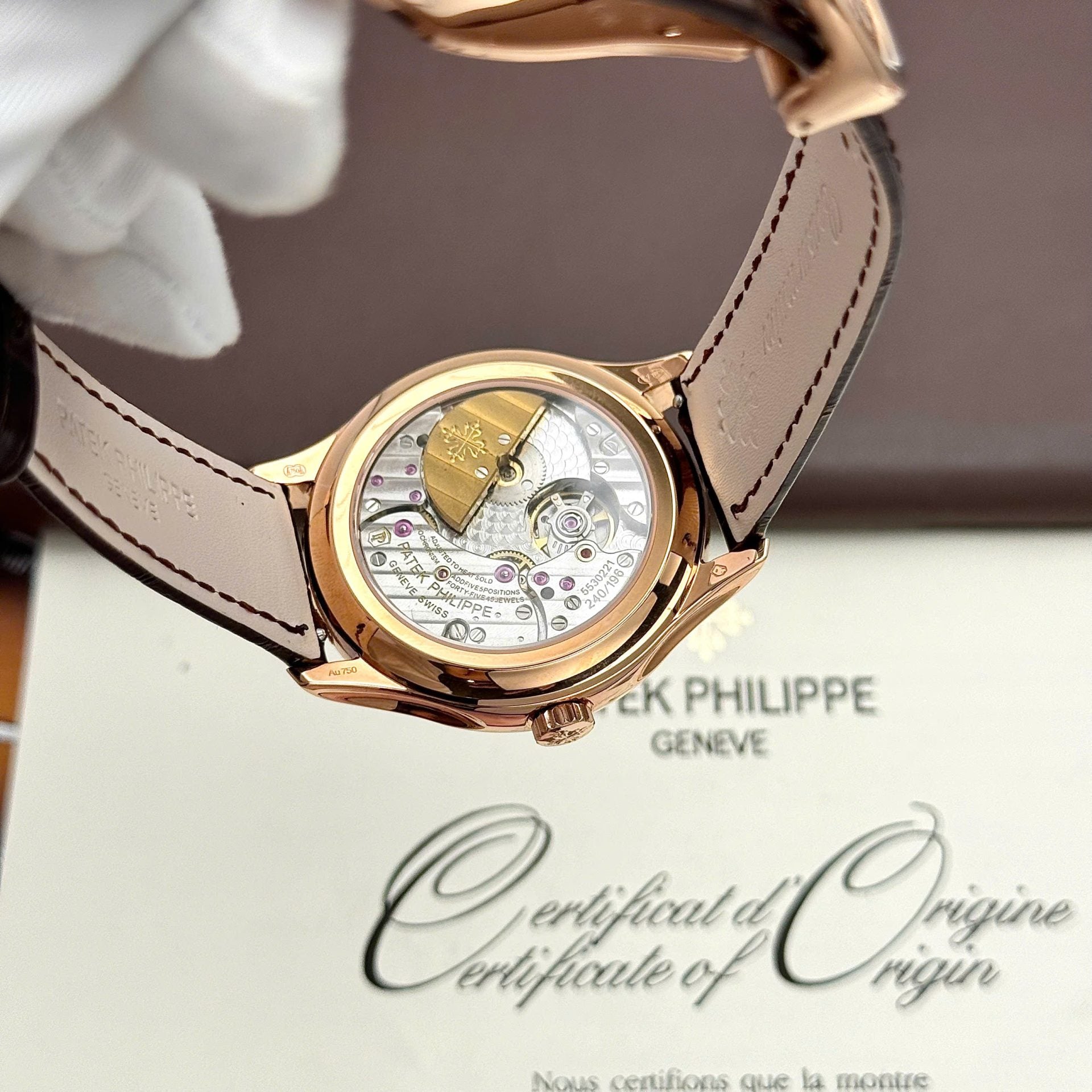 Patek Philippe Grand Complications 5327 Watch Brown Dial Leather Strap 40mm - Image 6