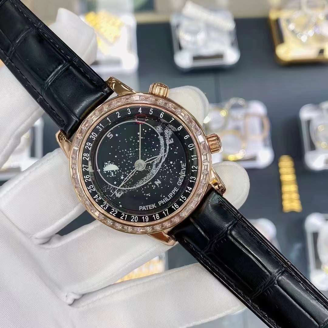 Patek Philippe Sky Moon Celestial 6104R Watch Black Dial 40mm