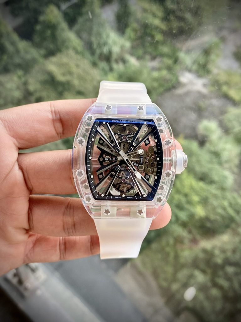 Đồng Hồ Richard Mille Chế Tác RM12-01 Tourbillon Sapphire Trắng (10)