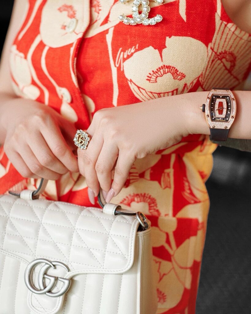 Đồng Hồ Richard Mille RM007 Bọc Vàng Hồng Đính Full Kim Cương Tự Nhiên 36mm (6)