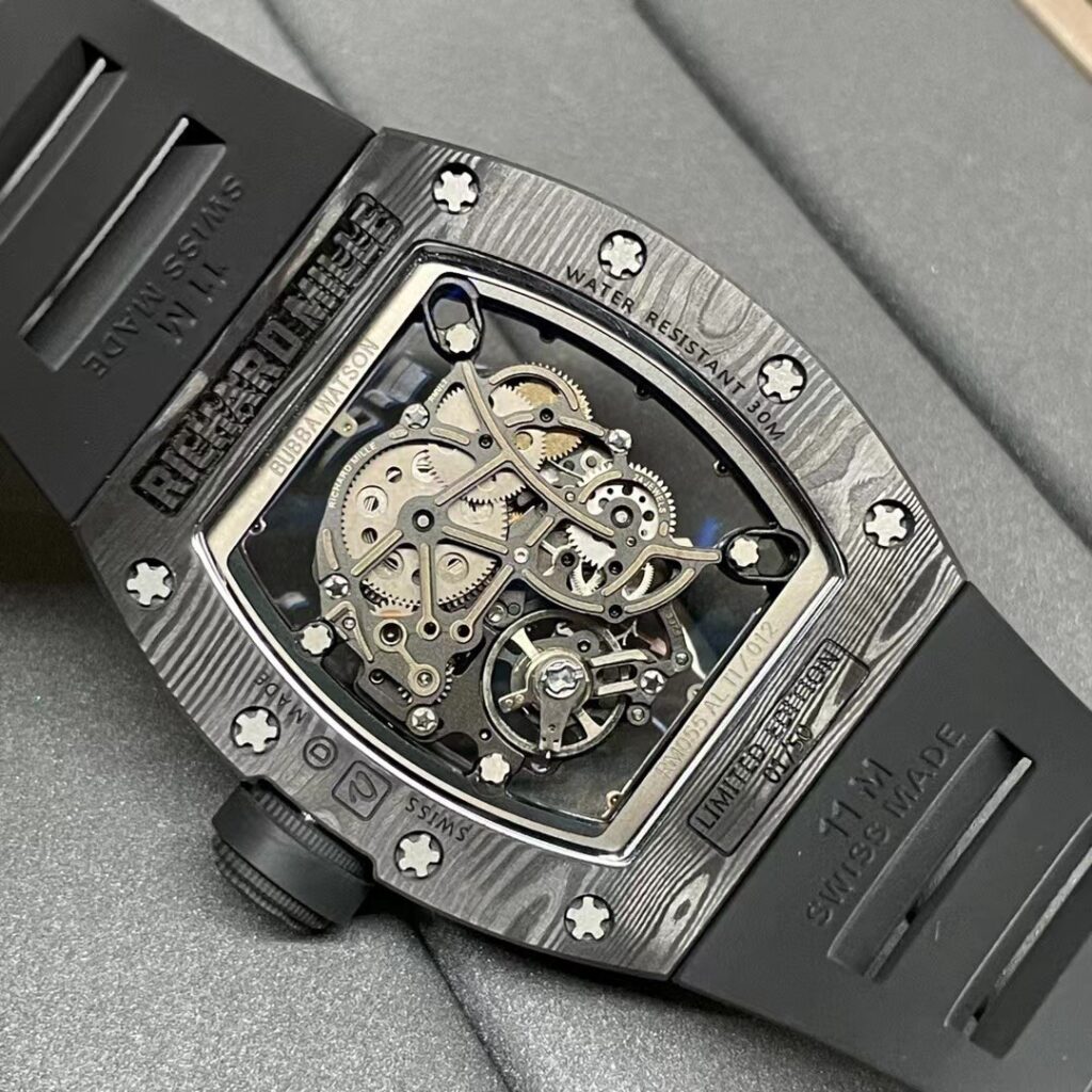 Đồng Hồ Richard Mille RM055 Carbon NTPT Rep 11 BBR Màu Đen 45mm (6)