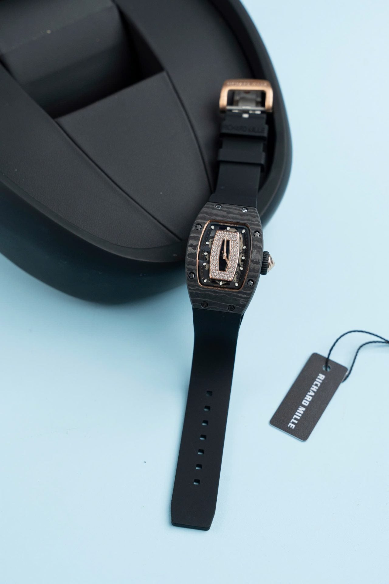 Richard Mille RM07-01 Carbon Watch Black Rubber Strap 36mm