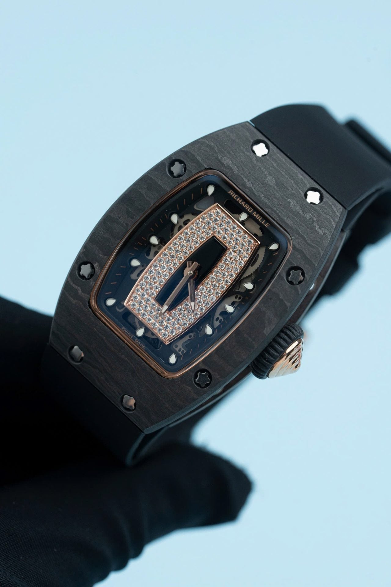 Richard Mille RM07-01 Carbon Watch Black Rubber Strap 36mm - Image 3
