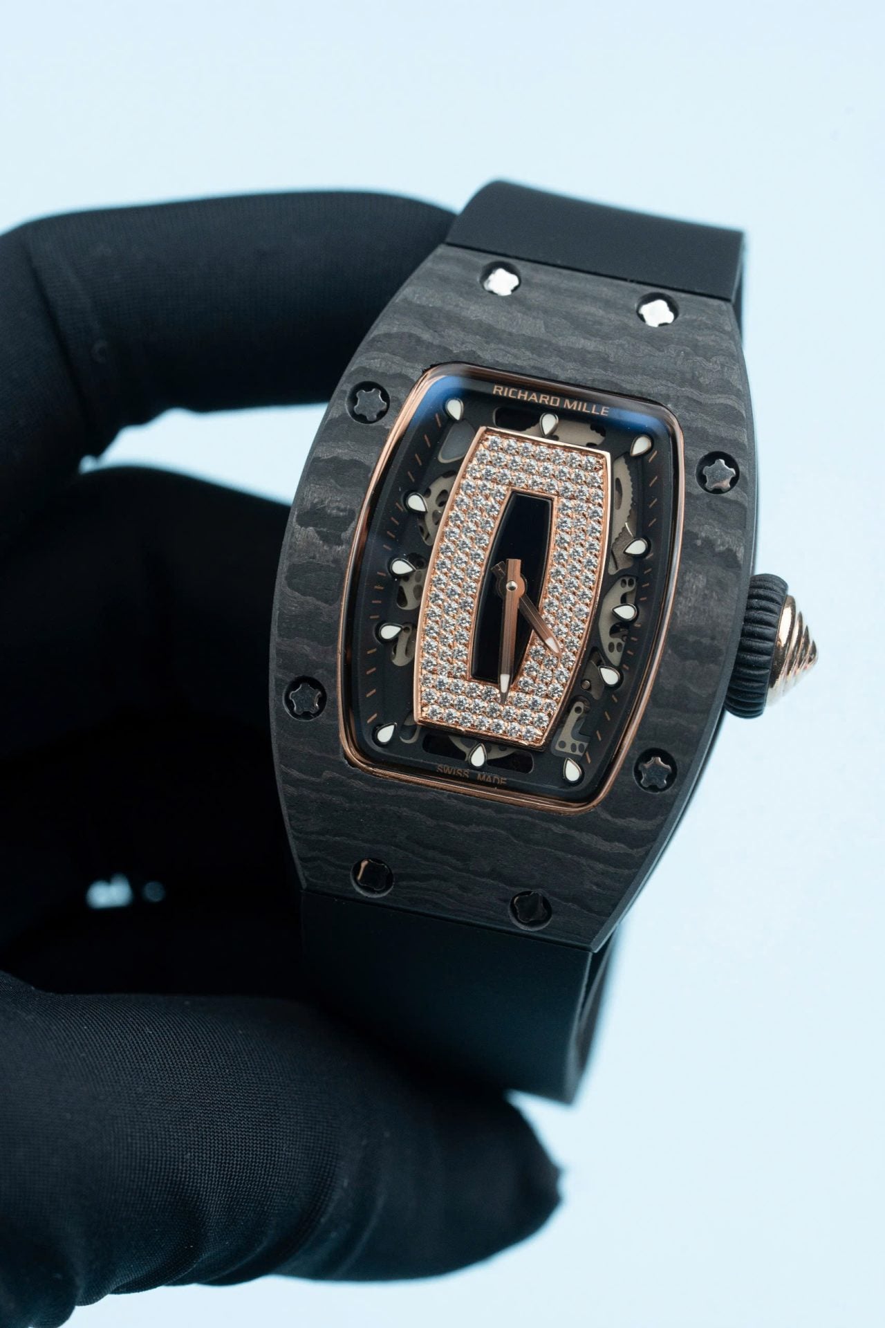 Richard Mille RM07-01 Carbon Watch Black Rubber Strap 36mm - Image 4