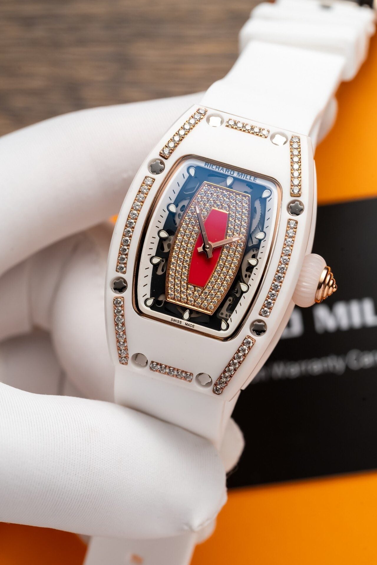 Richard Mille RM07-01 Watch With Diamonds White Ceramic Case 36mm - Image 2
