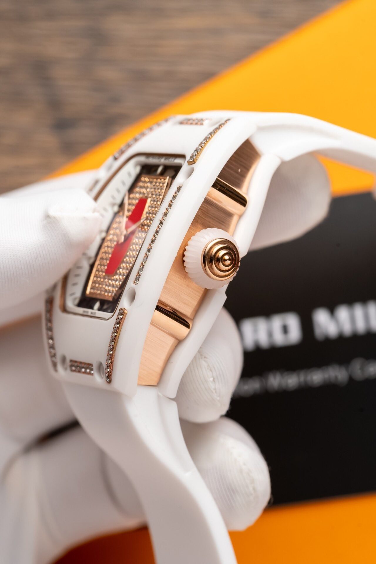 Richard Mille RM07-01 Watch With Diamonds White Ceramic Case 36mm - Image 5