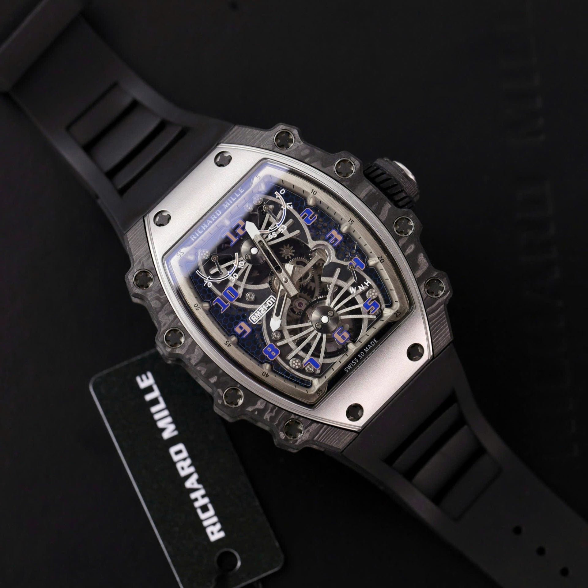 Richard Mille RM21-01 Tourbillon Watch Rubber Strap 45mm - Image 2