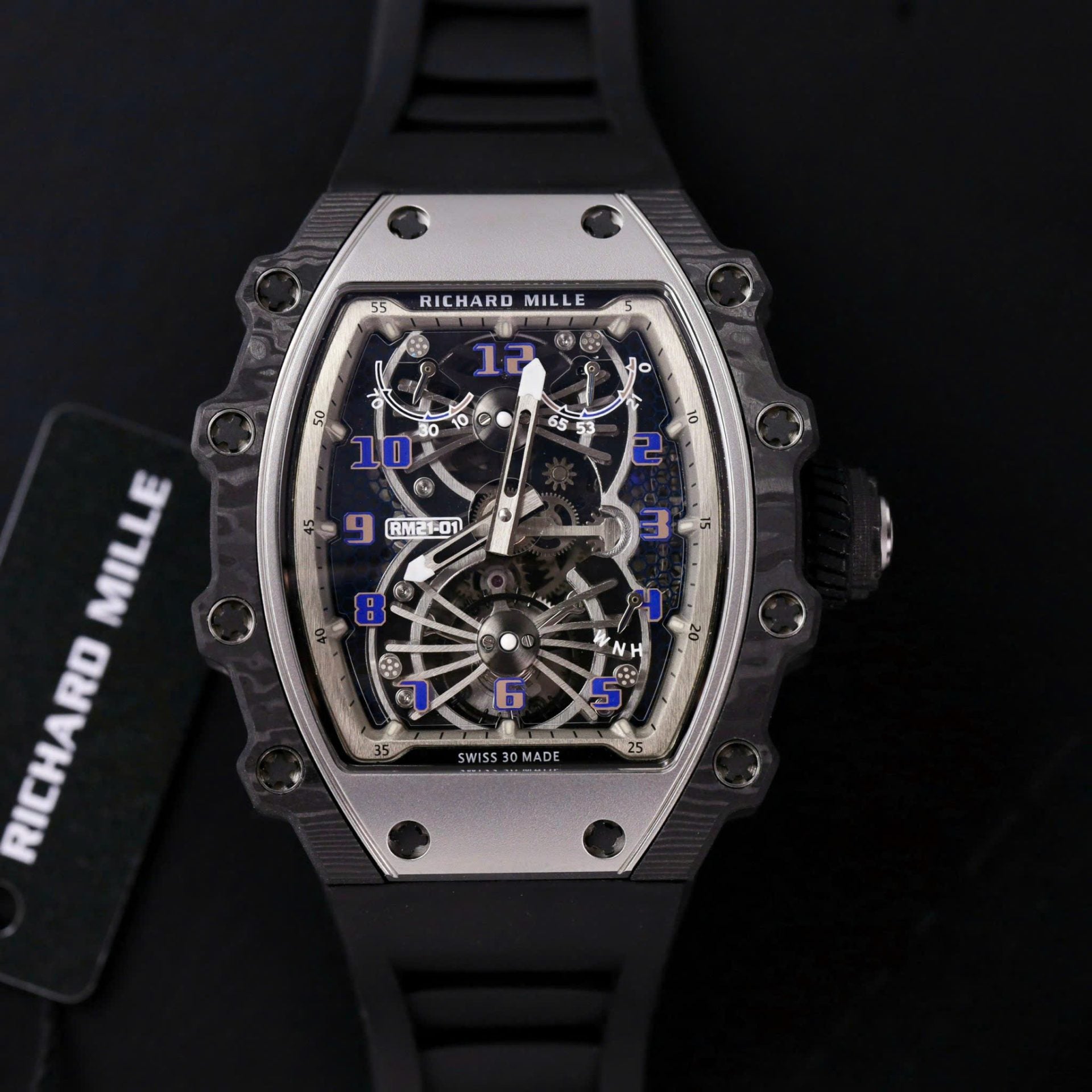 Richard Mille RM21-01 Tourbillon Watch Rubber Strap 45mm