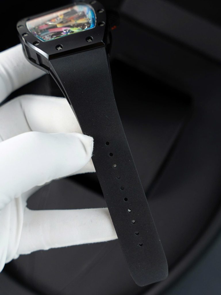 Đồng Hồ Richard Mille RM68-01 Cyril Kongo Replica 11 Vỏ Gốm Đen Dây Cao Su 45mm (2)