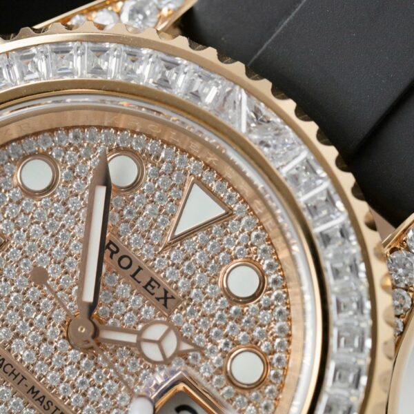Rolex Yacht Watch Gold Wrapped + Moissanite Diamonds 40mm - Image 5