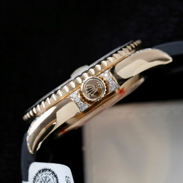 Rolex Yacht Watch Gold Wrapped + Moissanite Diamonds 40mm - Image 8