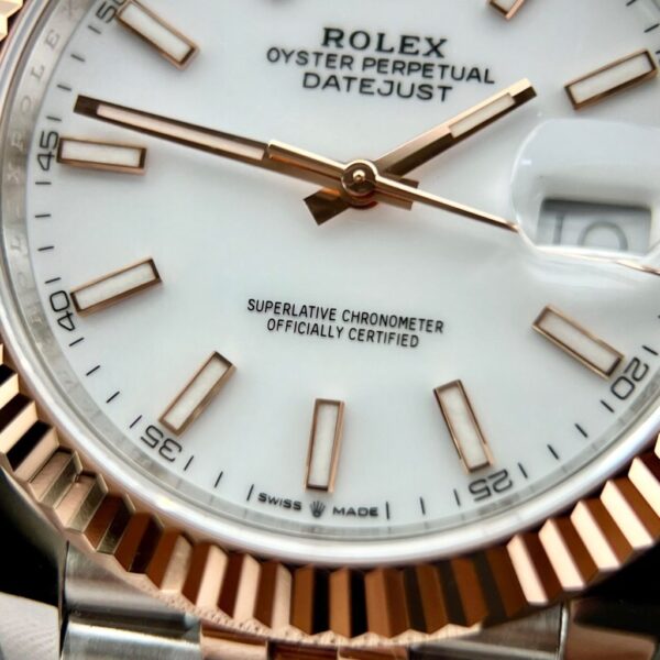 Rolex Watches Date Just 126331 Demi Rose White Dial 41mm - Image 5