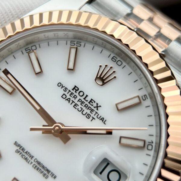Rolex Watches Date Just 126331 Demi Rose White Dial 41mm - Image 4