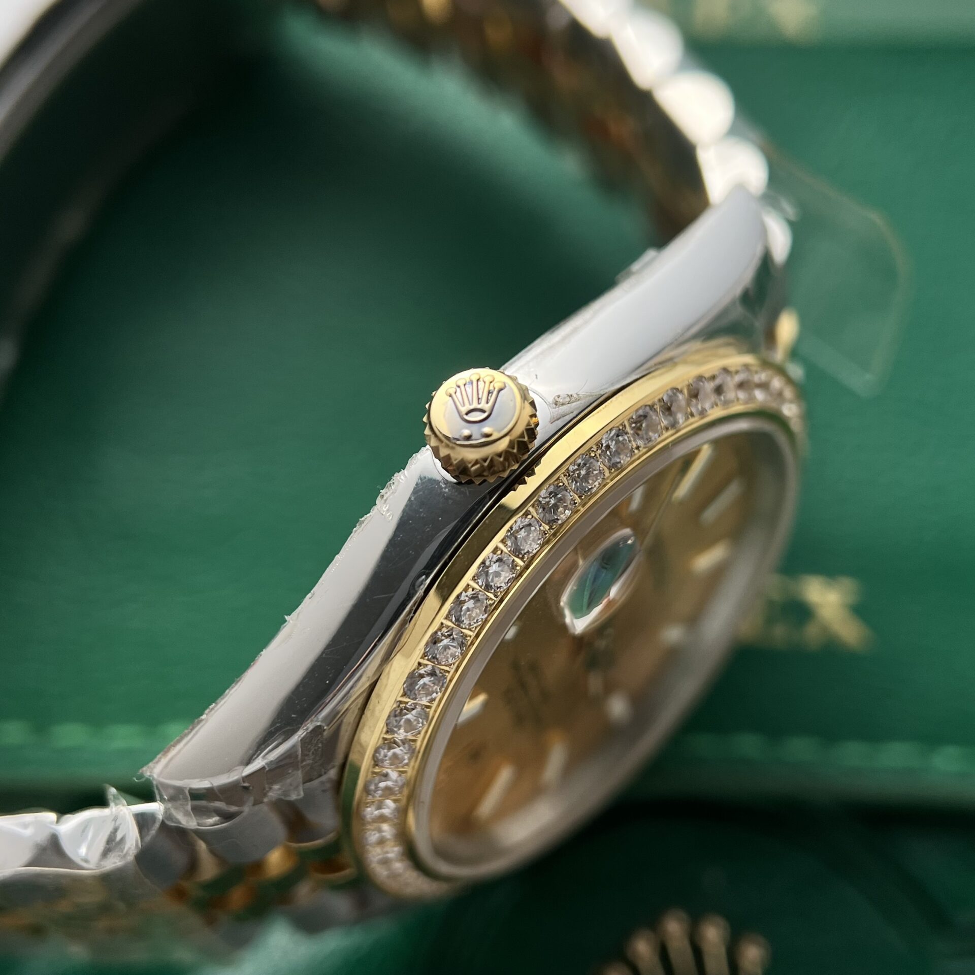 Rolex Date Just Watch Demi Gold Diamonds Bezel 36-41mm - Image 5