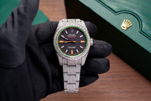 Rolex Watch With Moissanite Diamond Hong Kong 41mm - Image 4