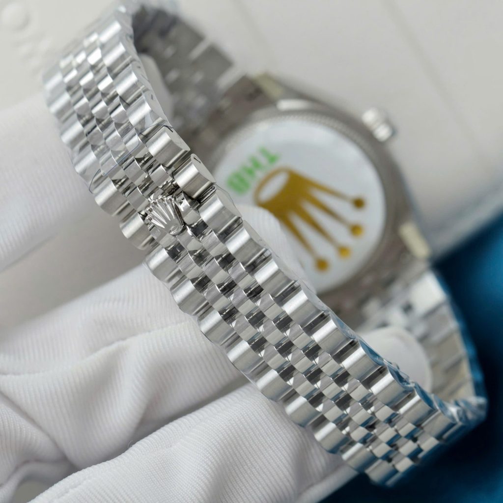 Đồng Hồ Rolex DateJust Replica 11 Nữ Mặt Hoa Màu Xanh Blue Xưởng THB 31mm (2)