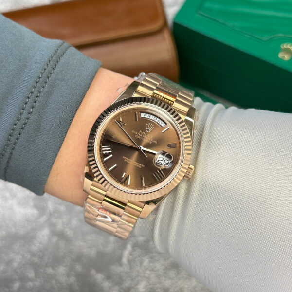Rolex Day-Date 228235 Rose Gold Chocolate Dial Watch 40mm - Image 6