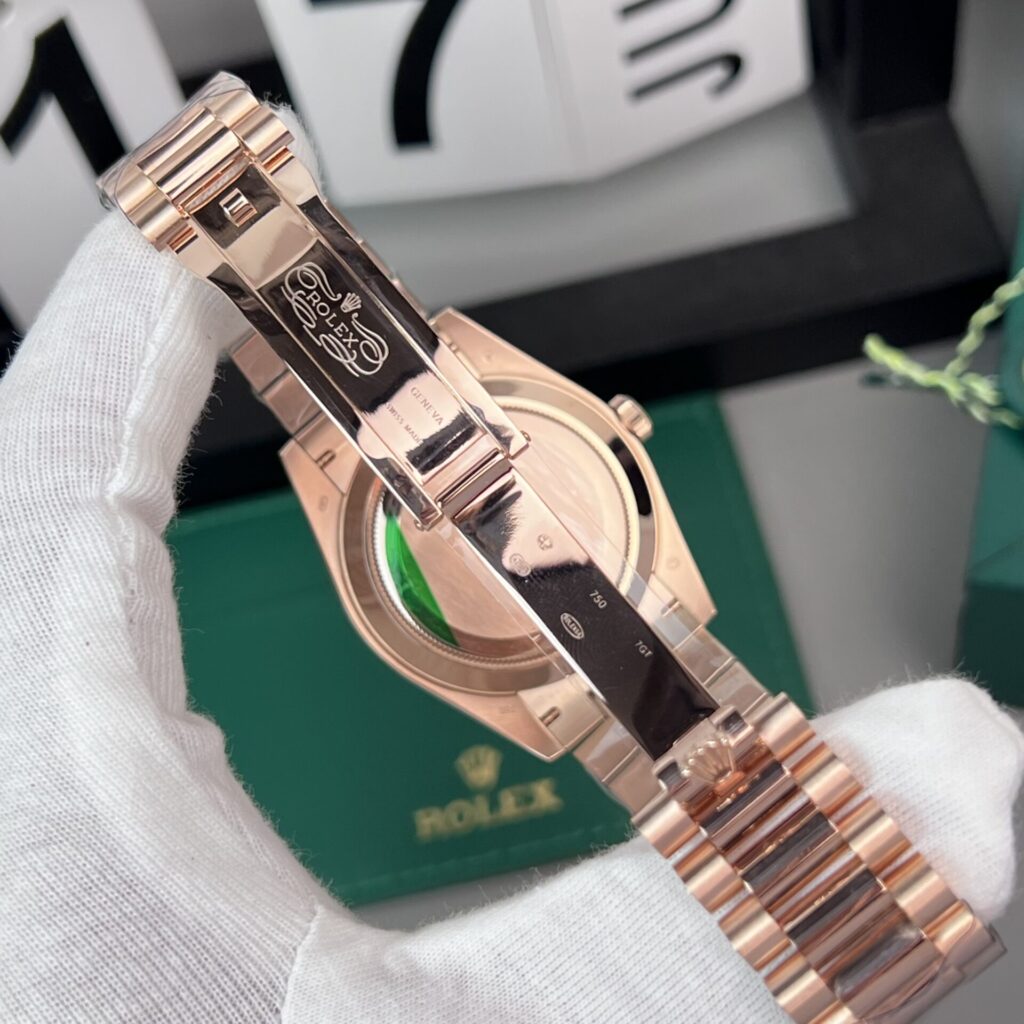 Đồng Hồ Rolex Day-Date Bọc Vàng 18K Mặt Số Chocolate GM V2 (7)